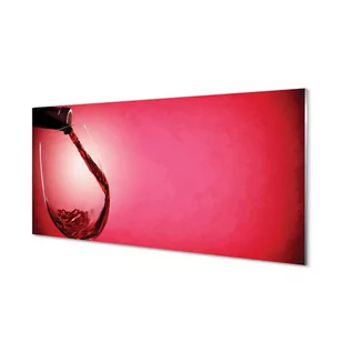 Panel szklany + klej Czerwone tło kieliszek 120x60 - Dekoracje domu - miniaturka - grafika 1