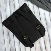 Plecaki - Plecak męski ze skóry wegańskiej PAOLO PERUZZI E-06-BL czarny - miniaturka - grafika 1