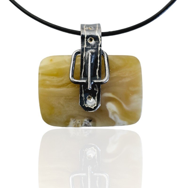 ankabizuteria.pl Oryginalna zawieszka srebrna z żółtym bursztynem RET