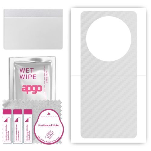 folia naklejka skórka strukturalna na TYŁ do Oppo Find X6 - Carbon Przezroczysty - apgo SKINS