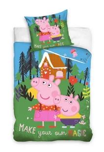 Komplet pościeli bawełna 140x200cm + 70x80cm ŚWINKA PEPPA - Pościel dla dzieci - miniaturka - grafika 1