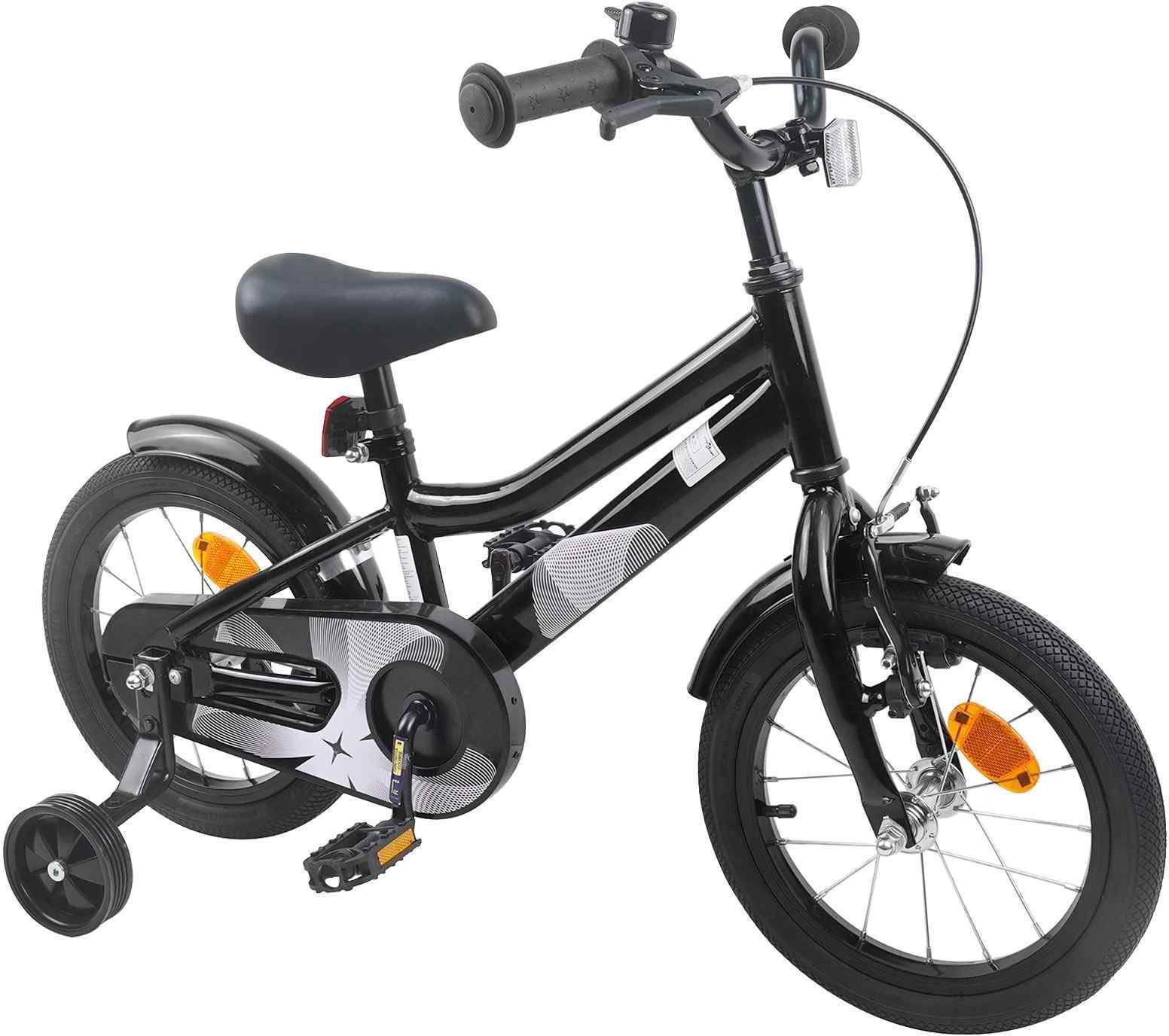 vidaXL vidaXL Rower Dziecięcy 14 Cali dla dzieci w wieku 3-5 lat Czarny