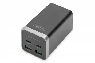 Ładowarka sieciowa uniwersalna, zasilacz GaN, 4 porty 2x USB-C 2x USB-A PD 3.0 65W Czarna - Ładowarki do telefonów - miniaturka - grafika 1