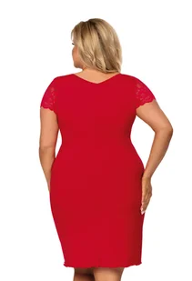 Koszulka Tess plus Red Czerwony (Rozmiar XXXXXXL) - Piżamy damskie - miniaturka - grafika 2