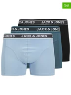 Majtki męskie - Jack & Jones Bokserki (3 pary) w kolorze błękitnym, granatowym i czarnym - miniaturka - grafika 1
