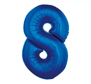 GoDan Balon foliowy cyfra 8, 34", niebieska FG-C85N8 - Balony i akcesoria - miniaturka - grafika 1