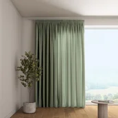 Zasłony - Zasłona na taśmie marszczącej 1 szt., eukaliptusowo zielony, Sensuale Premium - miniaturka - grafika 1