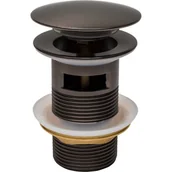 Korki do umywalek - Mexen korek klik-klak okrągły z przelewem grafit - 79920-66 - miniaturka - grafika 1