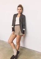 Marynarki i żakiety damskie - Stradivarius Marynarka basic w paski Brązowy XS - miniaturka - grafika 1