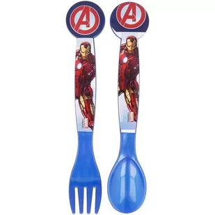 Avengers Widelec Łyżka Sztućce Plastikowe 2 Szt. - Sztućce dla dzieci - miniaturka - grafika 1