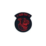 Odzież taktyczna i umundurowanie - Patch War Dog 70mm x 82mm Czerwony - miniaturka - grafika 1