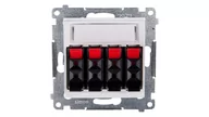 Gniazdka elektryczne - Kontakt Simon Simon 54 Gniazdo głośnikowe poczwórne białe DGL34.01/11 WMDG-04000x-011 0001-00000-51065 [4351597] - miniaturka - grafika 1