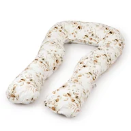 Poduszki do karmienia - Poduszka ciążowa kremowa w brązowe listki typu U - miniaturka - grafika 1