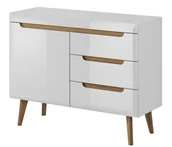 Inne meble do salonu - Komoda Nordi Nksz107 Biały Połysk - miniaturka - grafika 1