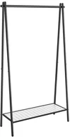 Wieszaki i stojaki - Czarny stalowy stojak na ubrania z półką - Perks - miniaturka - grafika 1