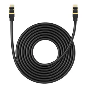 Kabel sieciowy kat. 8 Baseus Ethernet RJ45, 40Gbps, 8m (czarny) - Kable miedziane - miniaturka - grafika 2