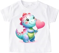 Koszulki dla dziewczynek - Koszulka z dinozaurem na Dzień Dinozaura - dinozaur84 - miniaturka - grafika 1