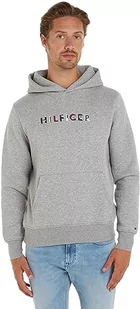 Tommy Hilfiger Męska bluza z kapturem RWB Hilfiger, jasnoszara, wrzosowa, L, jasnoszary wrzos, L - Bluzy męskie - miniaturka - grafika 1