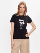 Koszulki i topy damskie - KARL LAGERFELD T-Shirt Ikonik 2.0 230W1700 Czarny Regular Fit - miniaturka - grafika 1