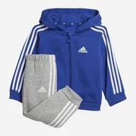 Dresy i komplety dla chłopców - Komplet sportowy (bluza rozpinana + spodnie) chłopięcy Adidas I 3S Fz Fl Jog IB4763 80 Niebieski/Szary (4066762265411) - miniaturka - grafika 1