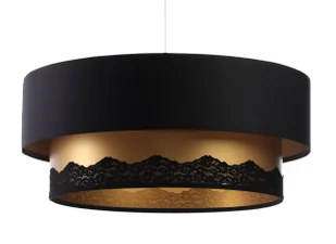 Czarno-złota lampa wisząca glamour nad stół - S432 Serdios - Lampy stojące - miniaturka - grafika 1