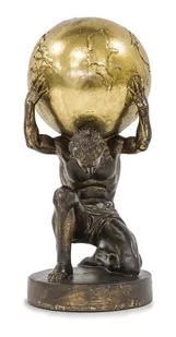 Art pol Figurka Atlas dekoracyjna mężczyzna dźwigający kulę ziemską 29x13 118490 [10636260] - Figurki dekoracyjne - miniaturka - grafika 1