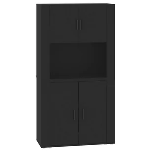 Wysoka szafka, czarna, materiał drewnopochodny Lumarko! - Szafki do salonu Wysoka szafka, czarna, materiał drewnopochodny Lumarko! - Szafki do salonu - miniaturka - grafika 3
