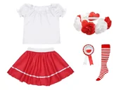 Dresy i komplety dla dziewczynek - ZESTAW NARODOWY BIAŁO-CZERWONY 98-110 5el - miniaturka - grafika 1