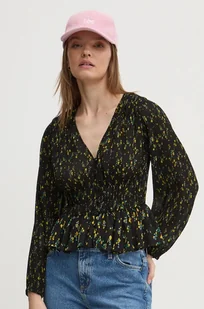 Desigual bluzka OKAYAMA damska kolor czarny wzorzysta 24WWBW06 - Bluzki damskie - miniaturka - grafika 1