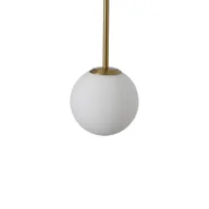 Lampy sufitowe - Wisząca lampa szklana kula Bolti PL0112-GD Yaskr ball biała złota - miniaturka - grafika 1