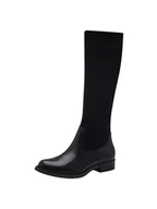 Kozaki damskie - Tamaris Damskie Comfort Long Boot Flat 8-85502-43 modne kozaki, czarny, 38 EU Weit - miniaturka - grafika 1