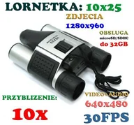 Lornetki - Lornetka 10x25 + Zapis Obrazu/Dźwięku + Aparat Foto +  Współpraca z PC + Akcesoria. - miniaturka - grafika 1