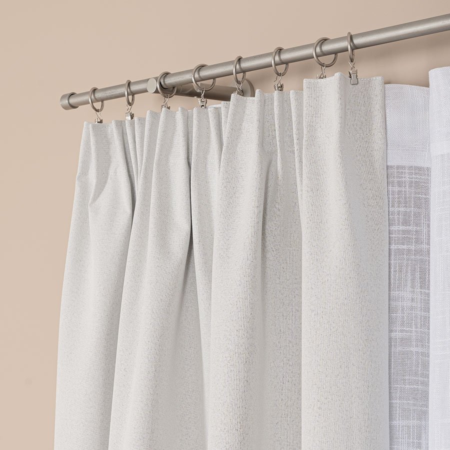 Gotowa Zasłona Do Salonu 100% Zaciemniająca Na Taśmie, Kolor Pastelowy Szary, Rozmiar: 140X230 Cm