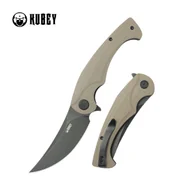 Noże - Nóż składany Kubey Scimitar Tan G10, Blackwashed 14C28N (KU173N) - miniaturka - grafika 1