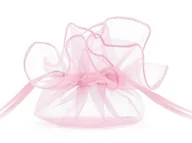 Gadżety na imprezę - PartyDeco Woreczki z organzy, różowy, 25cm (1 op. / 10 szt.) WRG6-081-10 [16403665] - miniaturka - grafika 1