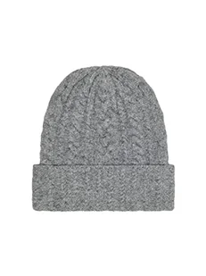 ONLY Women's ONLSALLY Life Cable Knit czapka BEANIEACC, jasnoszary melanż/szczegóły: ze srebrnym lureksem, jeden rozmiar, Jasnoszary melanż/szczegóły: WITH SILVER LUREX, jeden rozmiar - Czapki damskie - miniaturka - grafika 1