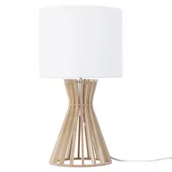 Lampy stojące - Beliani Lampa stołowa biała CARRION - miniaturka - grafika 1