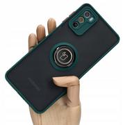 Etui i futerały do telefonów - Bizon Etui Case Hybrid Ring do Motorola Moto G42 ciemnozielone - miniaturka - grafika 1