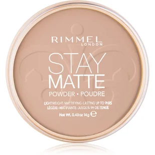 Rimmel Stay Matte Long Lasting Pressed Powder puder do twarzy 005 Silky Beige 14g - Pudry do twarzy - miniaturka - grafika 1