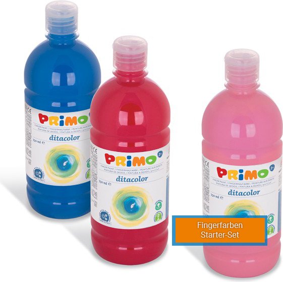 Farba do malowania palcami różowa 750 ml Primo