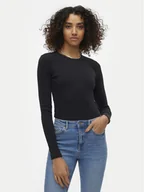 Bluzki damskie - Vero Moda Bluzka Chloe 10306897 Czarny Slim Fit - miniaturka - grafika 1