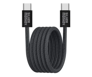 Silver Monkey Kabel magnetyczny USB-C 100W 2m czarny - Kable USB - miniaturka - grafika 1