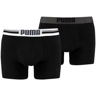 Bokserki treningowe męskie Puma Placed Logo Boxer 2 pack - Bielizna sportowa męska - miniaturka - grafika 1