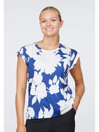 Koszulki i topy damskie - SisterS point Koszulka w kolorze niebiesko-białym - miniaturka - grafika 1