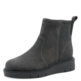 TAMARIS Damskie buty Comfort Boot Flat Półdługie kozaki, ANTRAC. Suede, 40 EU, Antrac Suede, 40 EU - Kozaki damskie - miniaturka - grafika 1
