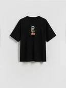 Koszulki dla chłopców - Reserved - T-shirt Tralalero Tralala - czarny - miniaturka - grafika 1