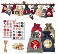 Kalendarze - KALENDARZ ADWENTOWY DIY WISZĄCY WORECZKI SZNUREK - miniaturka - grafika 1