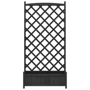 Donica z trejażem, czarna, lite drewno jodłowe Lumarko! - Donice - miniaturka - grafika 5