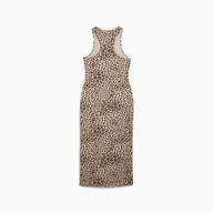 Sukienki - Sukienka damska Puma LEO LUXE SLIM AOP brązowa 63233991 - miniaturka - grafika 1