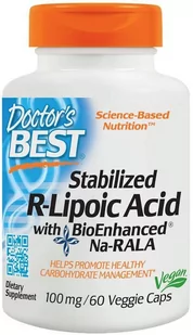 Doctor's Best R-Lipoic Acid with BioEnhanced Na-RALA (60 kaps.) - Suplementy naturalne - miniaturka - grafika 1